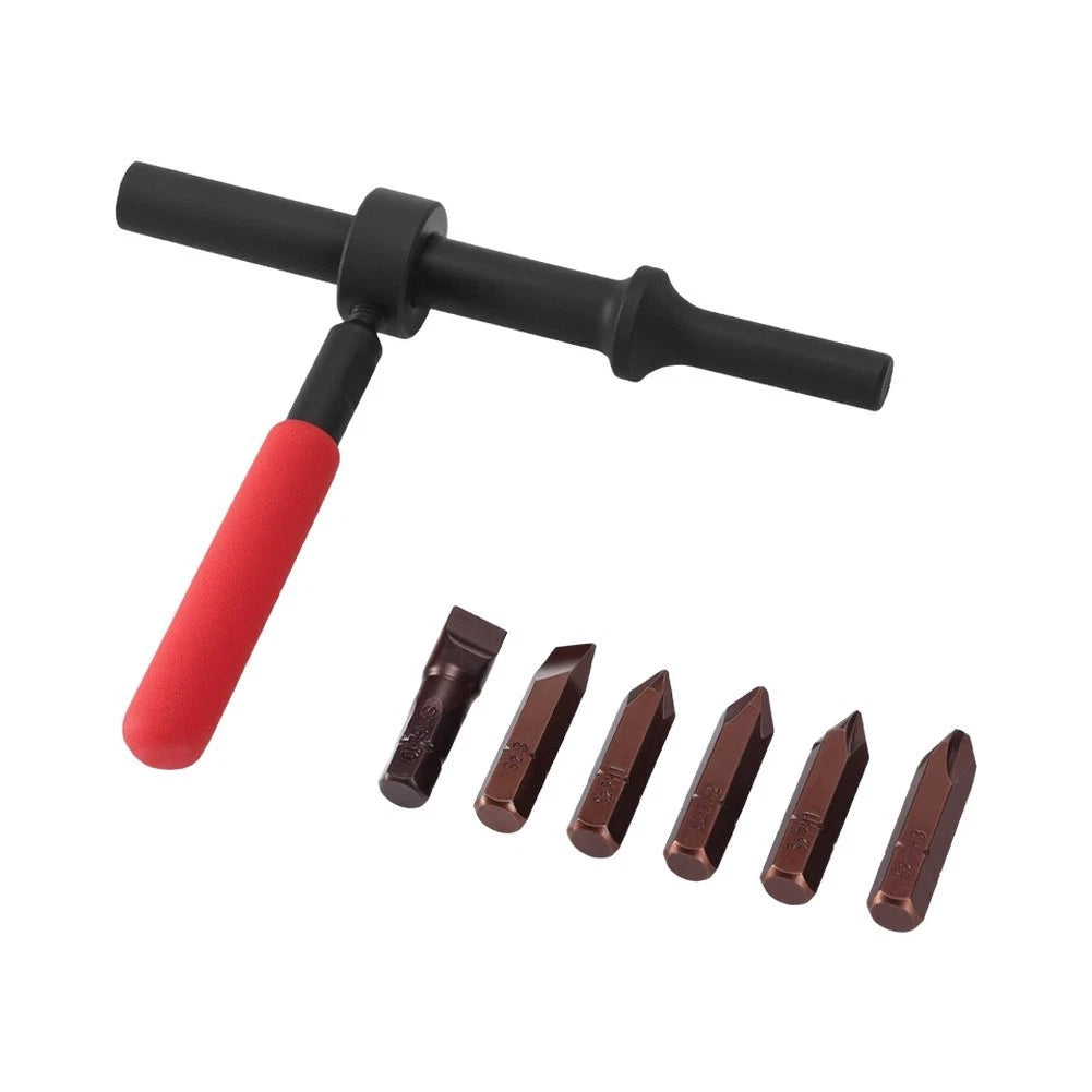 6PCS Pneumatic Impact Screw Remover Bit Set for General Repair Work