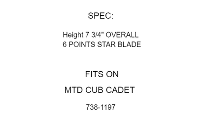 Spindle Shaft with Bearing for Cub Cadet MTD (2005–2015)