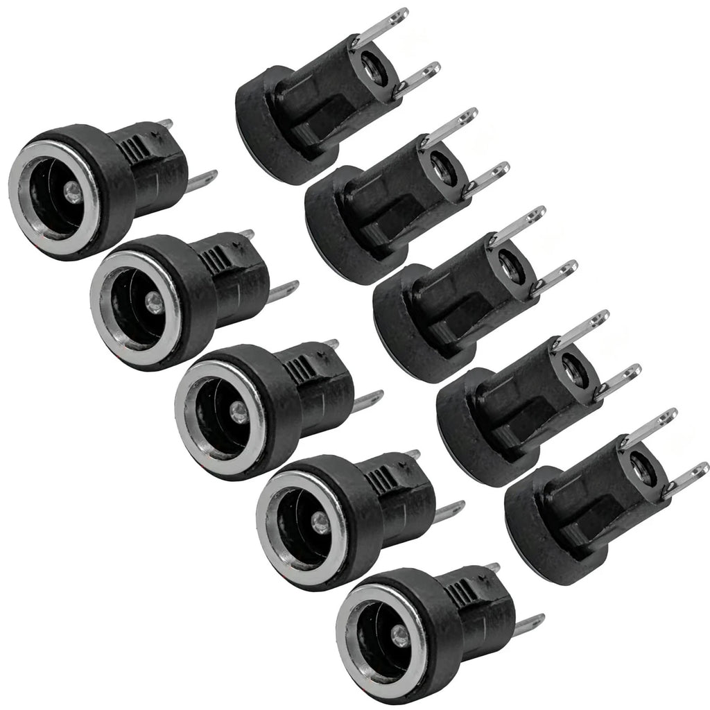 10pcs DC Power Socket Connector 5.5x2.1mm for PCB Applications