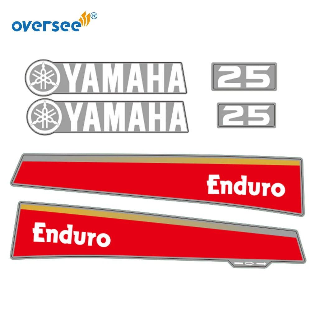 Sticker Kit for Yamaha 25HP 2T Outboard (Anti-UV, Not Fade)