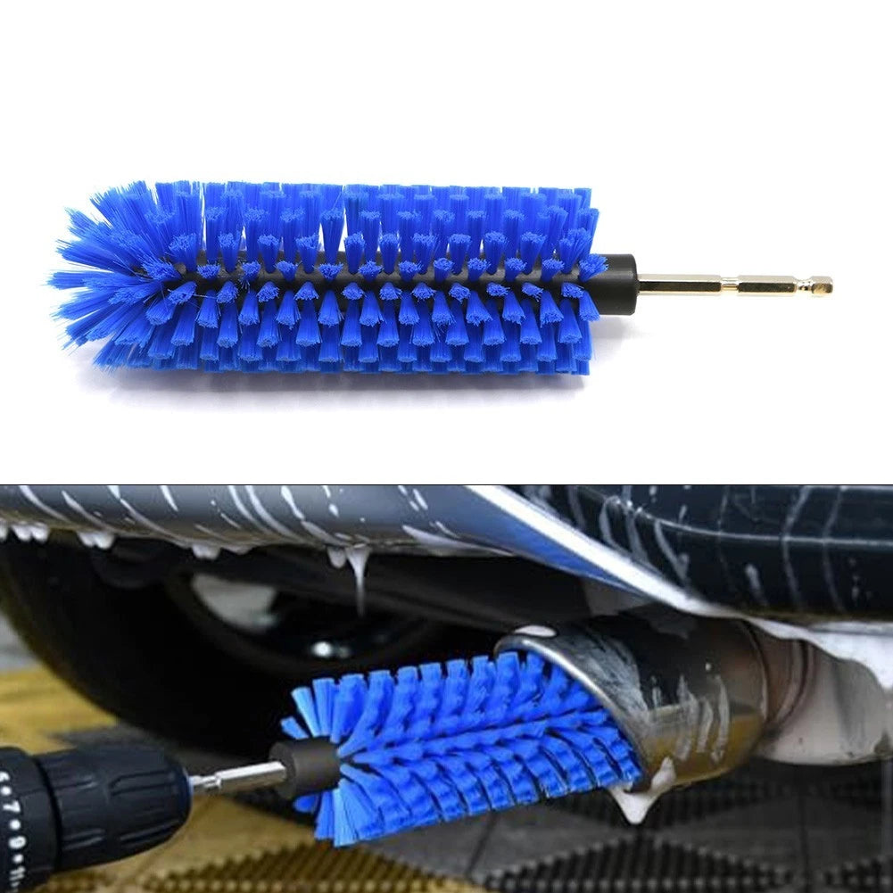 Blue Drill Brush for Car Rims and Engines (Efficient Cleaning Tool)
