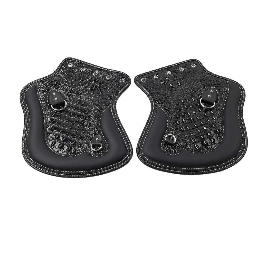 2X Leather Heat Saddle Shield Deflector for Harley Models (Universal)