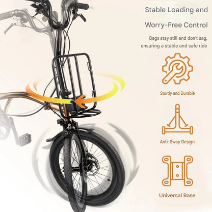Folding Bike Front Rack Quick Release System - Aluminum 29x10.5cm