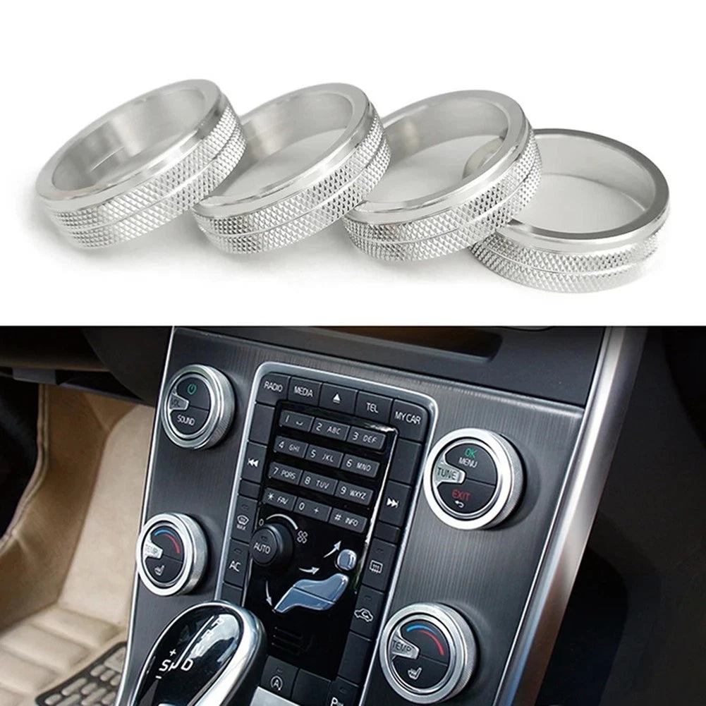 Aluminum Alloy Air Conditioning and Audio Knobs for Volvo