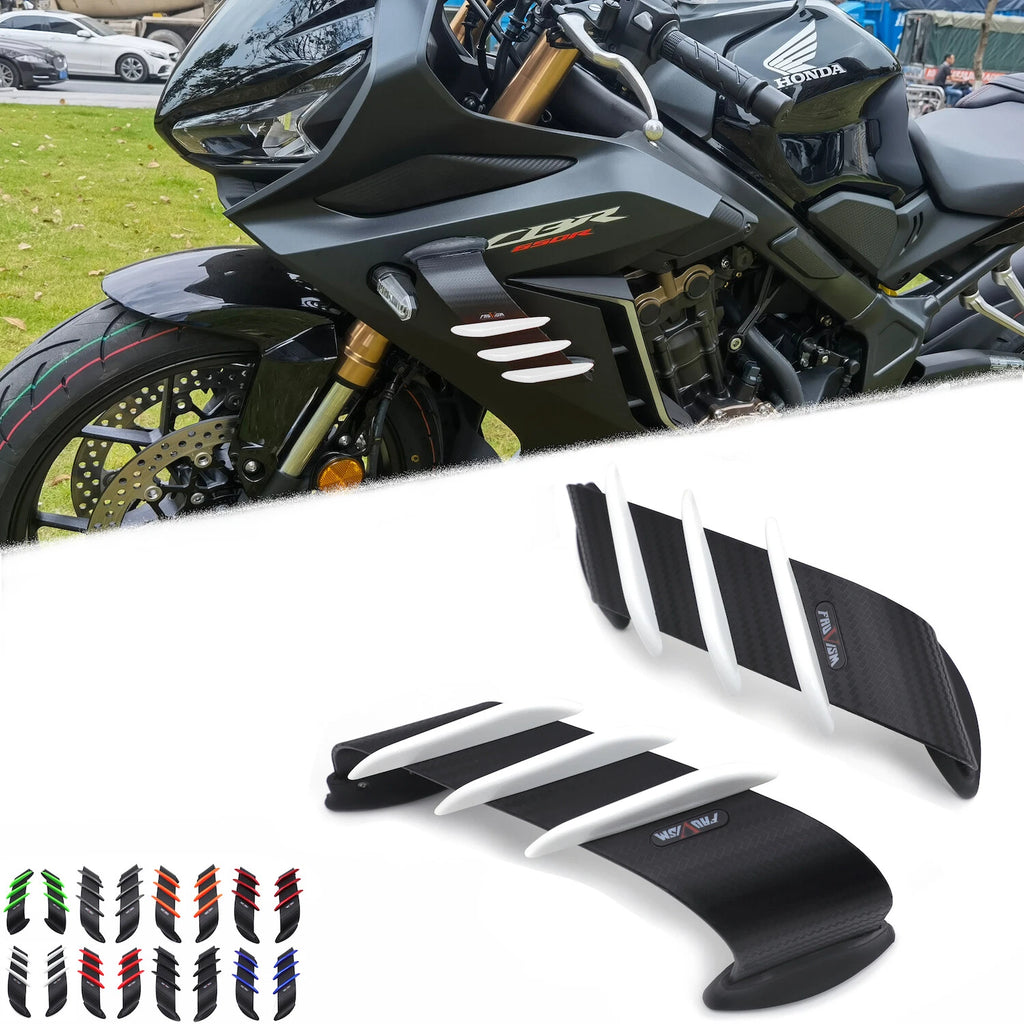 2Pcs Winglets Air Deflector Fairing Side Spoiler Trim for Motorcycle