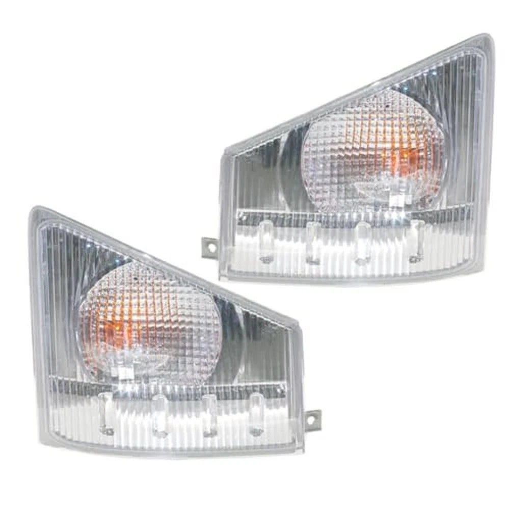 Corner Turn Light Lamp Set for Isuzu NPR NQR (2007–2022) ABS Gray