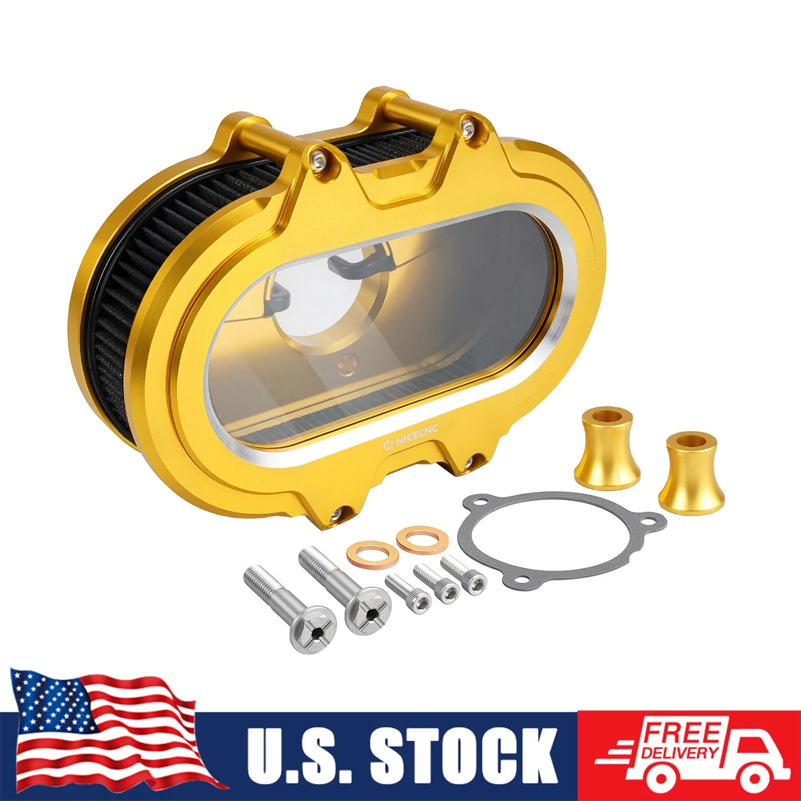 NICECNC Air Intake Filter Kit for Harley Freewheeler FLRT (2017–2023)