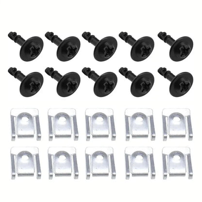 10X Engine Guard Screw & Clip Nut Set 51718212148, 8K0805922A for BMW X5 X6 (2000–2023)