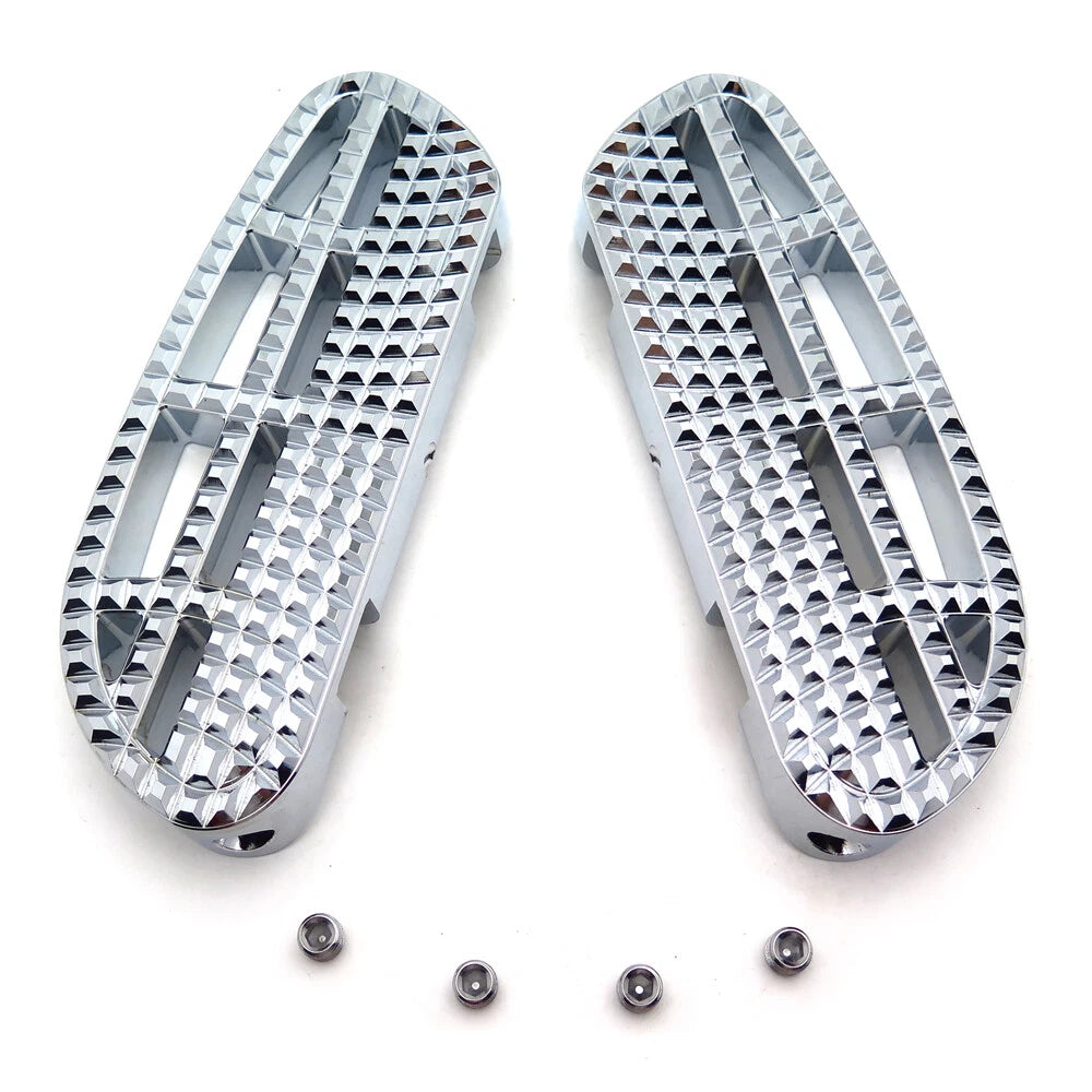Dominator Leaf Passenger Floorboard Chrome Knob for Harley Touring (1993–2008)
