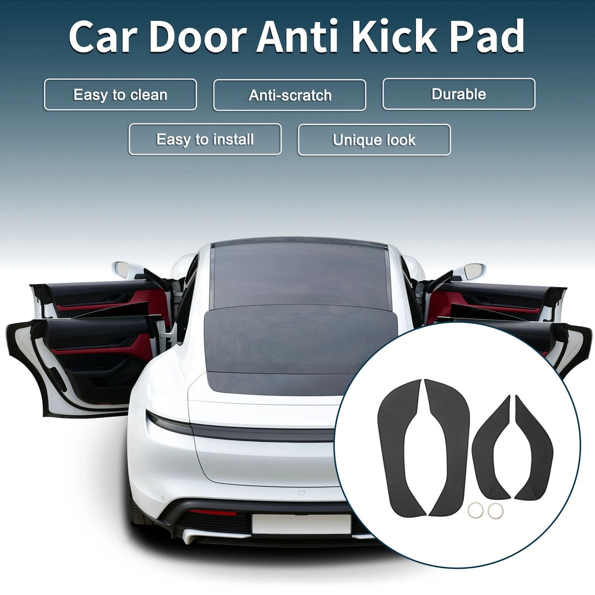 Door Anti Kick Pad Protector Sticker Set for Hyundai Tucson IX35 (2010–2023)