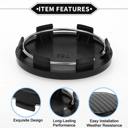 Set of 4 Wheel Hub Center Caps 62mm for