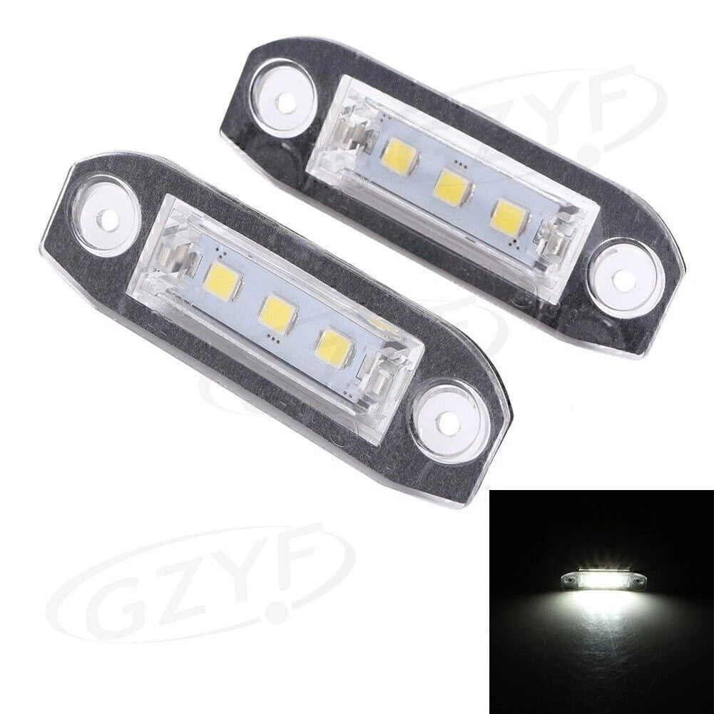 2X White LED License Plate Bulbs for Volvo XC70 V50 C70 V70 XC60