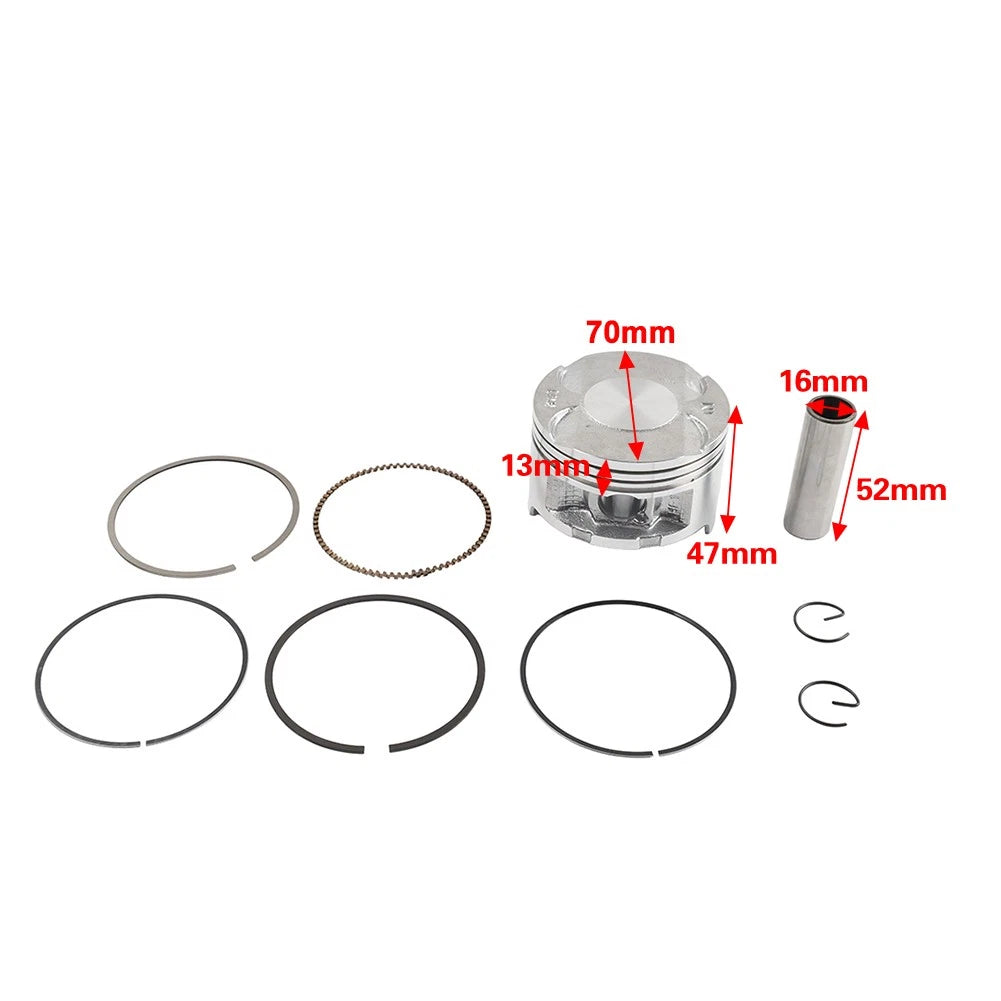 Cylinder Piston Ring Kits Set For Honda NX250 AX-1 1988-1990 Bore Size 69mm