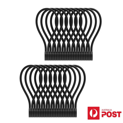 20-Pack Reusable Silicone Magnetic Cable Ties for Bundling and Organizing