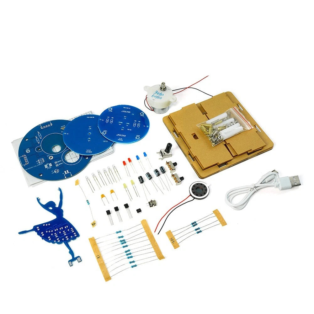 DIY Ballerina Girl Music Box Kit for Electronics Enthusiasts