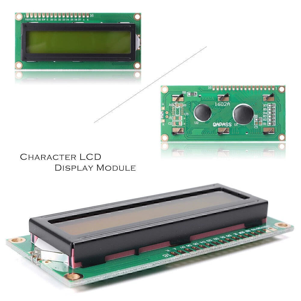 16x2 1602 DC 5V LCD Character Module Display w/ Tutorial HD44780 Bezel Backlight