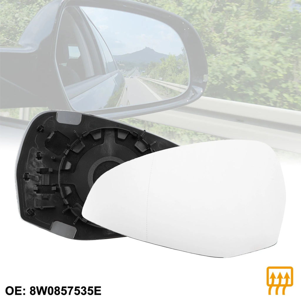 Heated Mirror Glass Driver Left Rearview Replacement for Audi S4 A4 A5 (2013–2019)