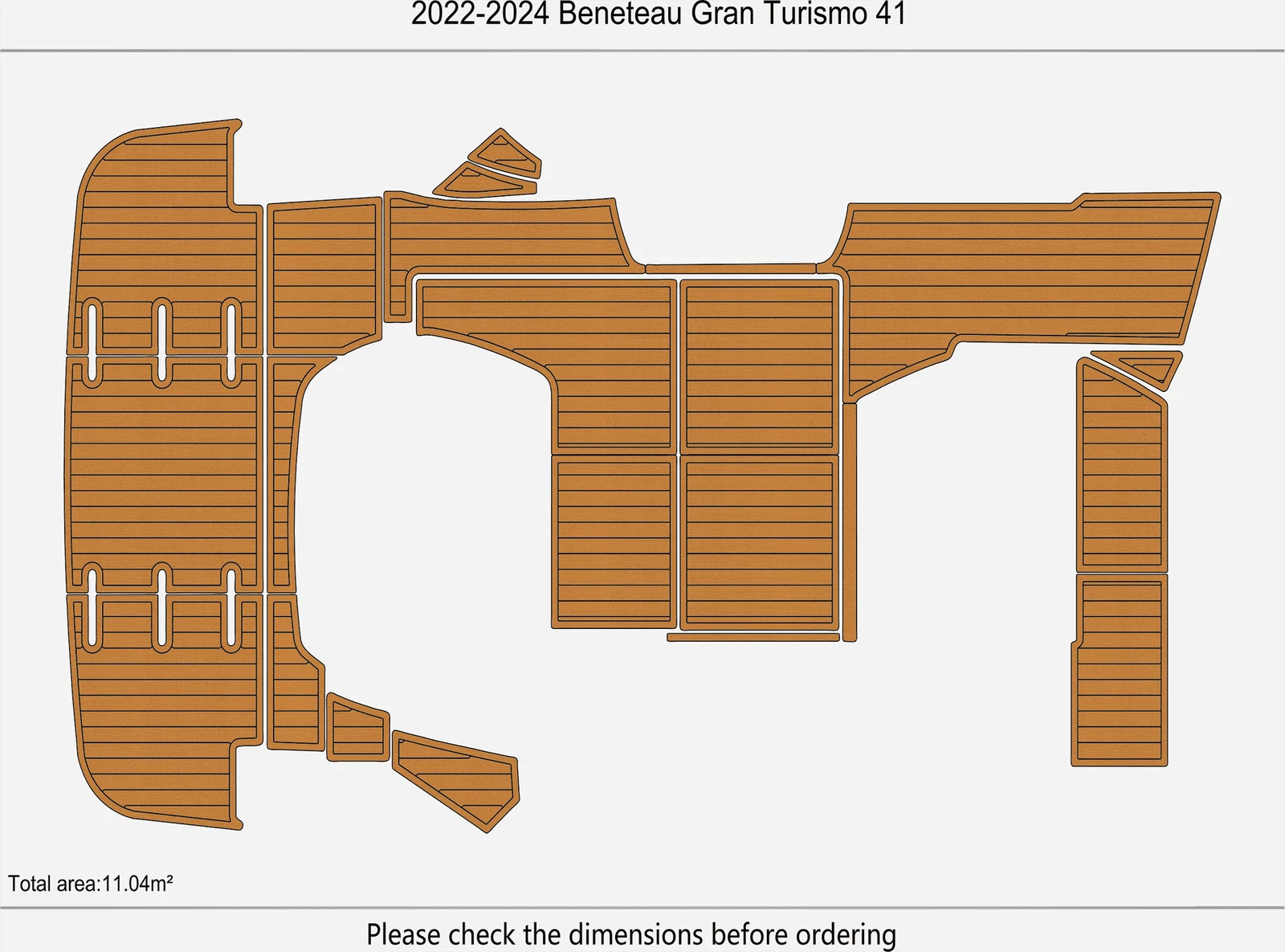 EVA Pads Flooring Mat for Beneteau Gran Turismo 41 (2023)
