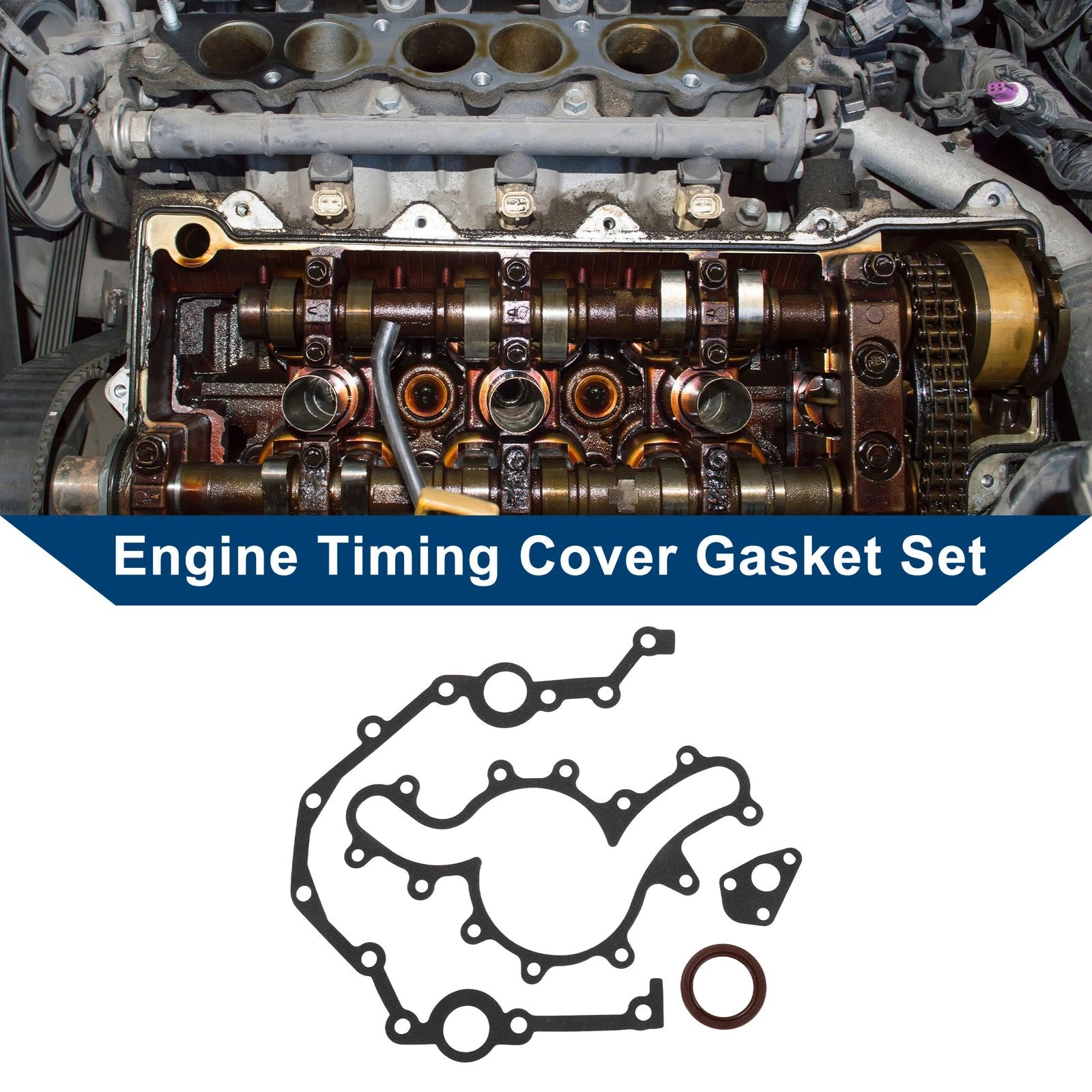 Engine Timing Cover Gasket Set Replacement for Ford Ranger (1990–2000)