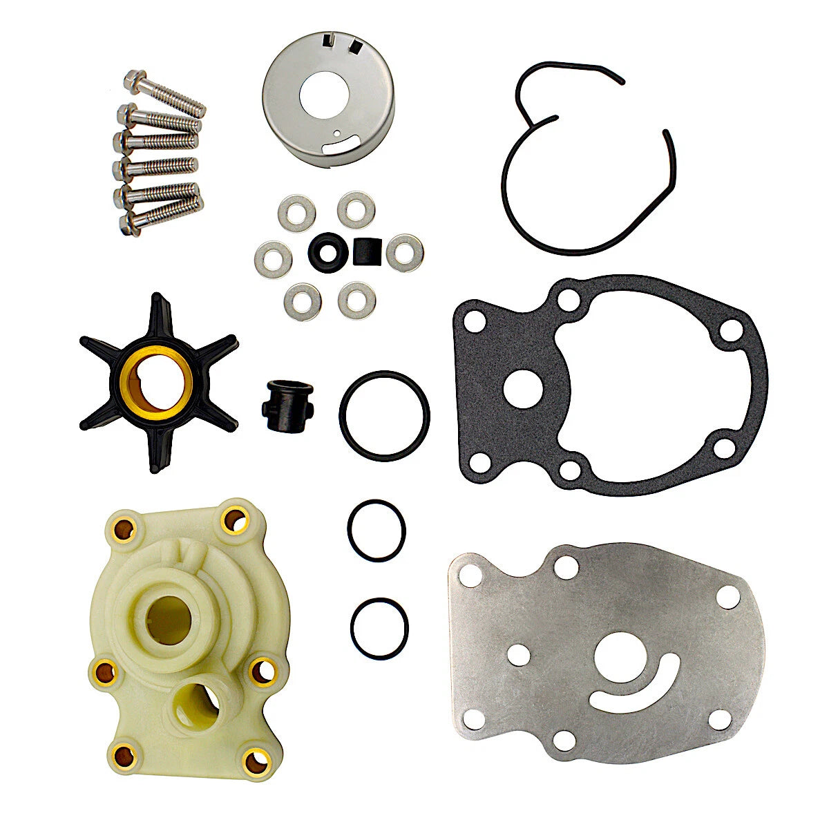 Water Pump Impeller Kit for Evinrude Johnson 20-35 HP (Replaces 0393630, 12070)