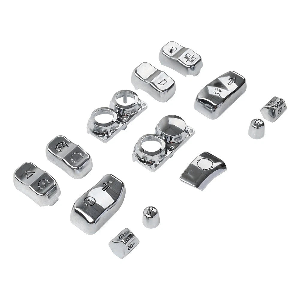Chrome Hand Control Switch Housing Button Cap for Harley Road Electra Tri Glide