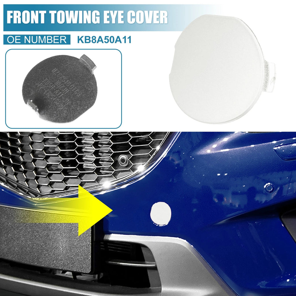 Front Bumper Tow Hook Cover Hole Eye Cap Replacement for Mazda CX-5 (2017–2021)