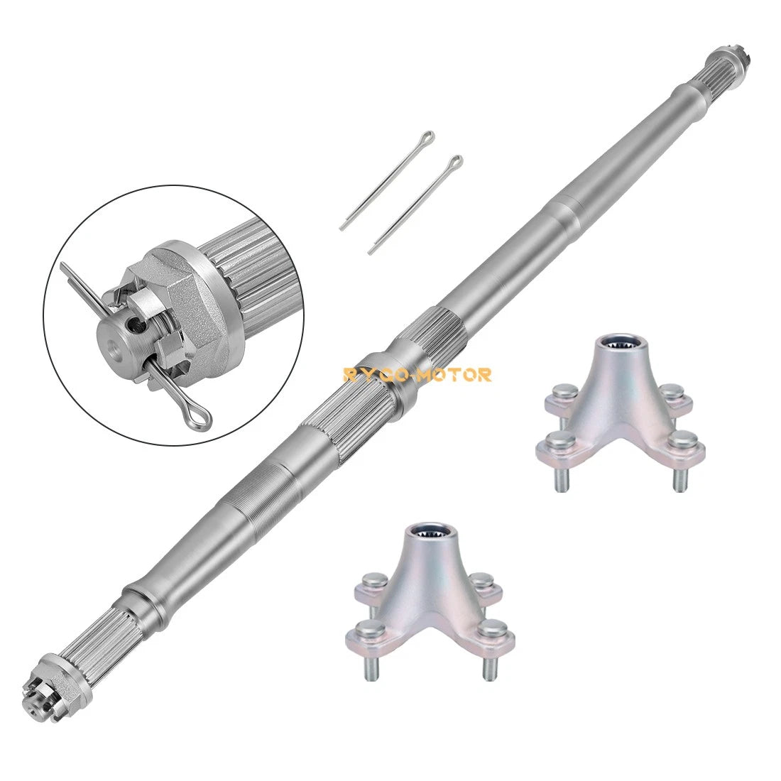 Rear Wheel Axle & Hubs for Honda TRX250X (2017–2020) TRX250EX (2001–2008)