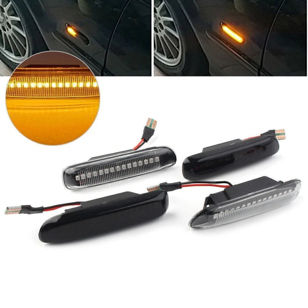 Amber LED Sequential Side Marker Turn Signal Light for BMW 3 Series (1998–2006)