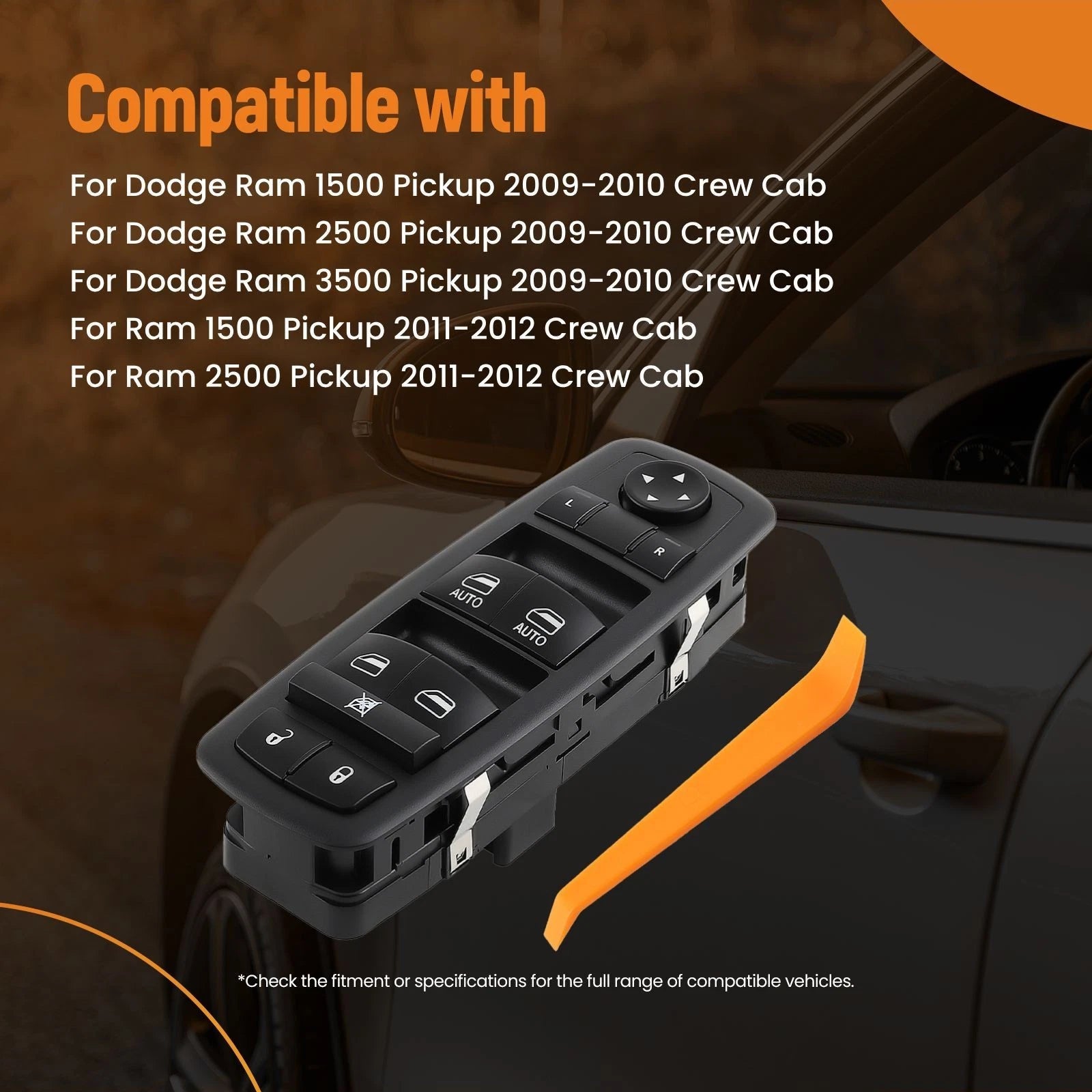 Master Power Window Switch for Dodge Ram 1500 (2009–2012) LH