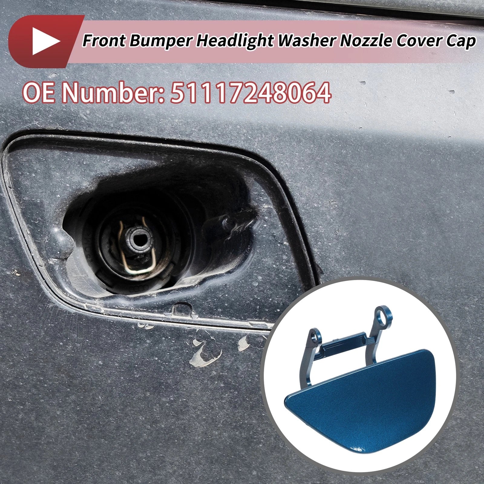 Front Right Washer Nozzle Cover Cap for BMW 535i GT (2010–2017)