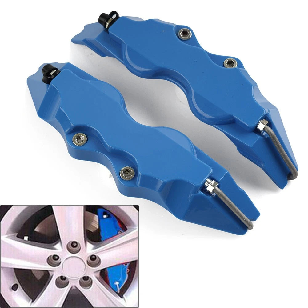 Brake Caliper Cover Set of 2 Small Size 3D Style Blue Universal