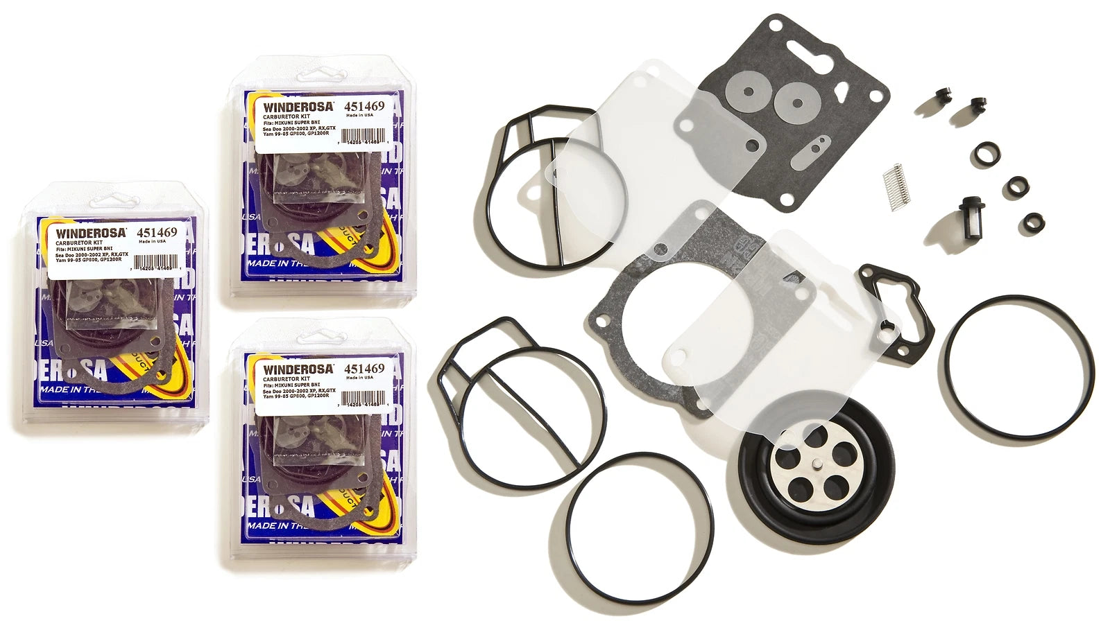 Triple Mikuni Carb Rebuild Kit for Yamaha XL XLT 1200 GP1200R (1996–2002)