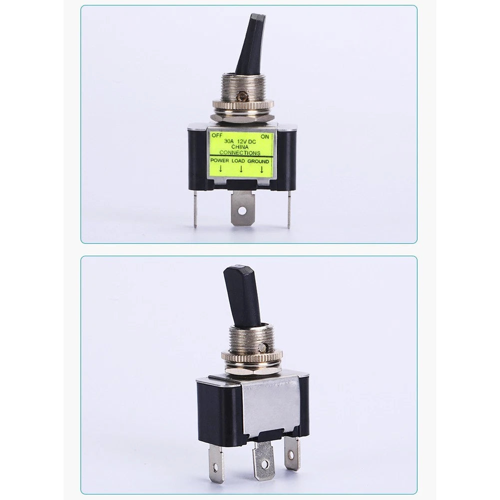 Turn Switch for Car (12V 30A ASW07D2, SPST, LED Indicator)