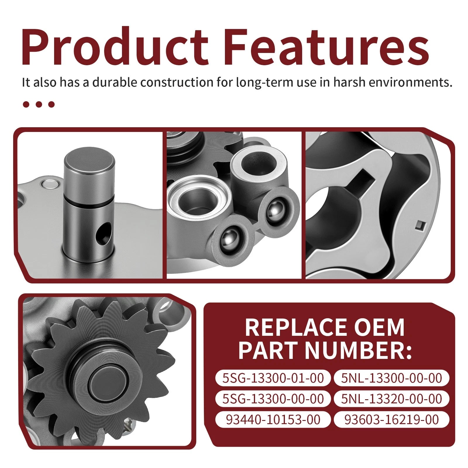 Oil Pump Assembly & Rotor Set for Yamaha YZ250F WR250F (2001–2013) 5NL-13300-00-00