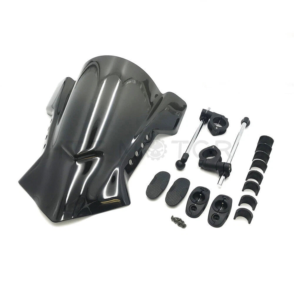 Windshield for Motorcycle with 7/8", 1", 1 1/8" Handlebar (HTTMT)