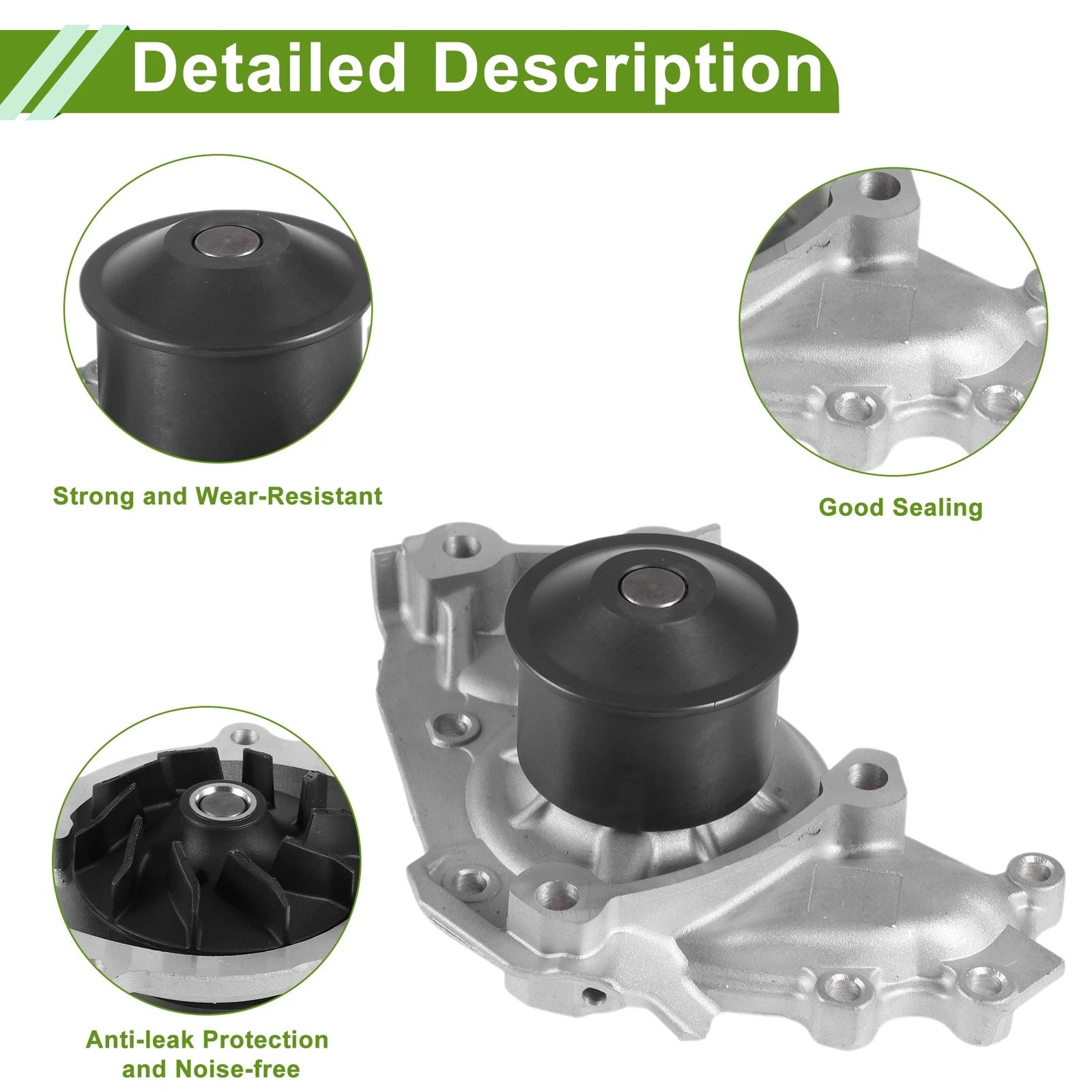 Engine Water Pump Replacement for Toyota Camry 1996-2006 Heavy Duty