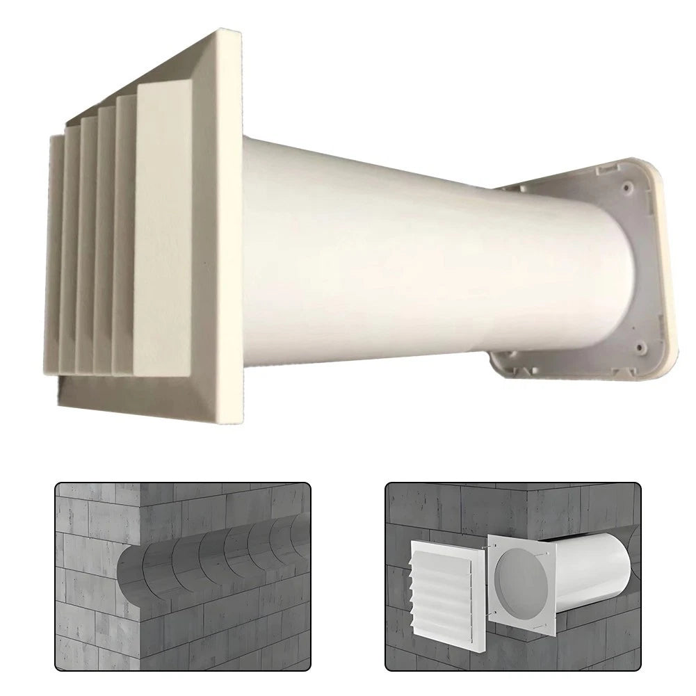Adjustable 14cm Wall Ventilation Duct Kit with Fly Screen