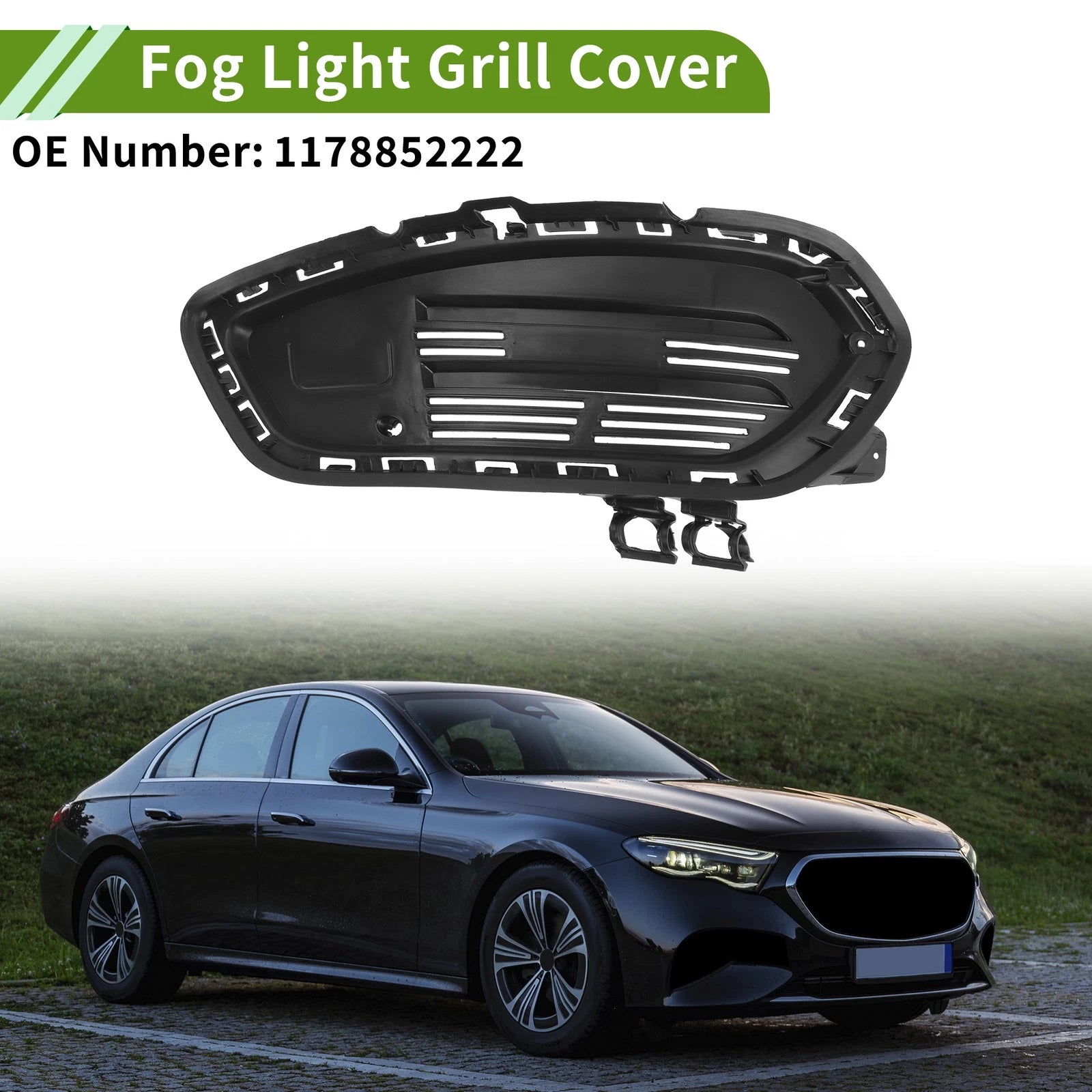 Front Left Fog Light Grill Replacement for Mercedes Benz CLA (2013–2019)