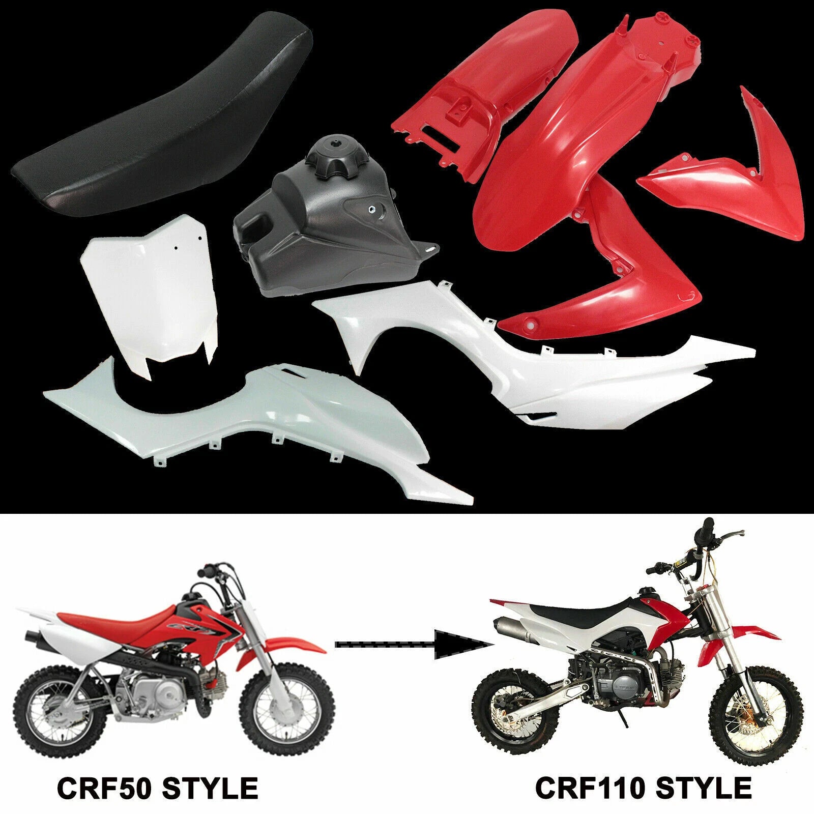 Fender Plastics Seat Tank Conversion for CRF50 (2004–2023)