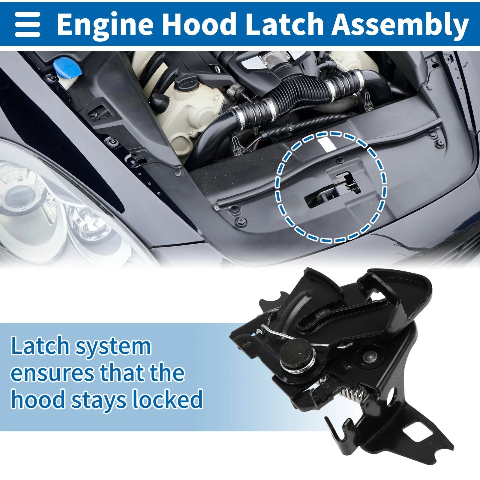 Hood Latch Assembly Replacement for Volkswagen Caddy MK2 (1995–2004)