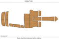 EVA Foam Faux Teak Deck Flooring Pads for Cobalt 230
