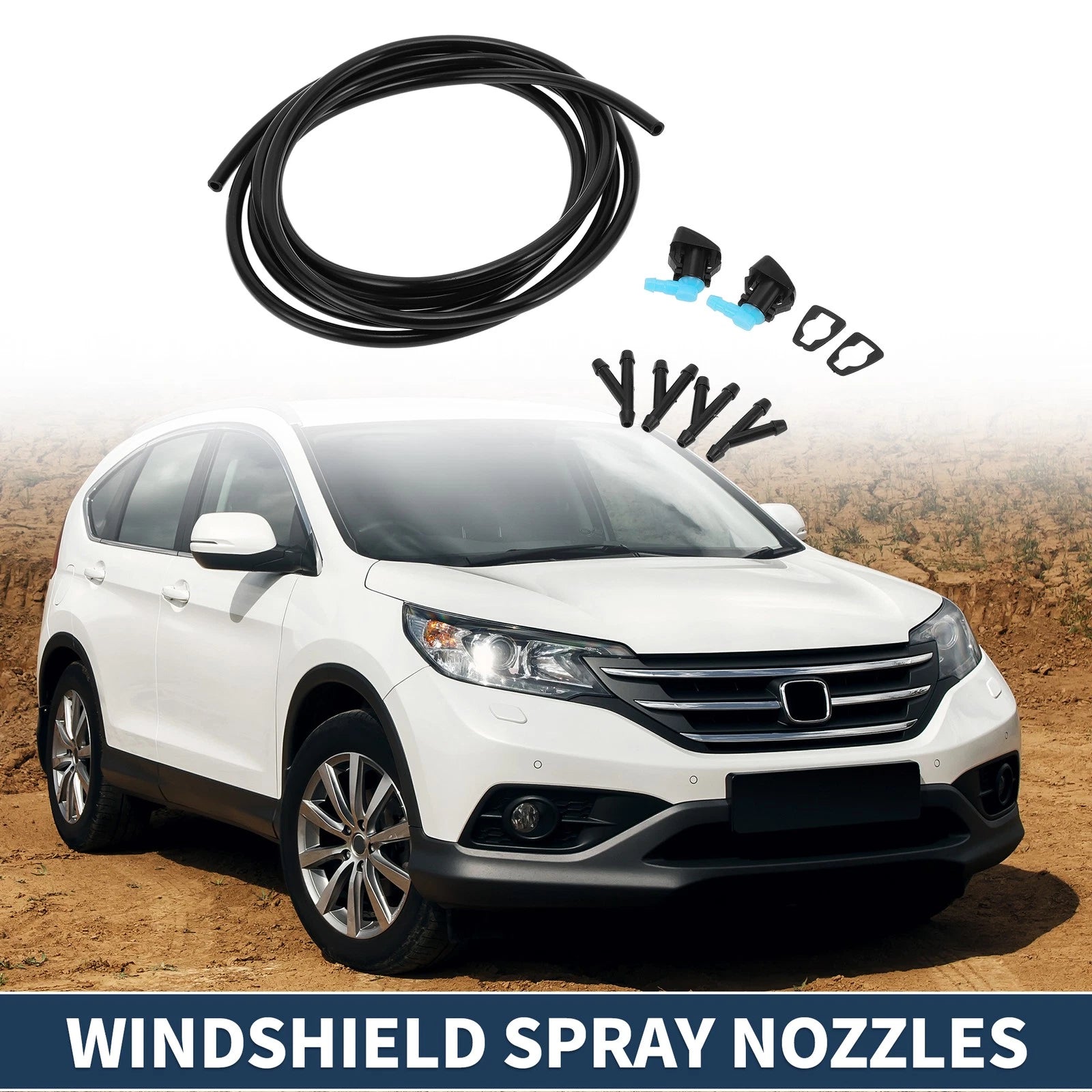 Set of 2 Front Windshield Washer Nozzles for Ford Focus (2000–2018)