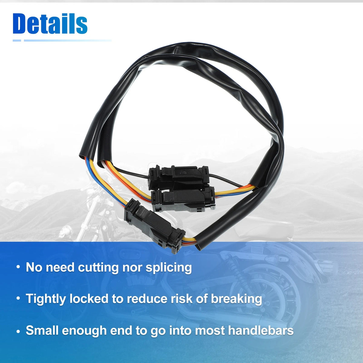 10 Inch Handlebar CAN Bus Circuit Wire Extension Harness for Harley Softail Dyna (2018–2023)