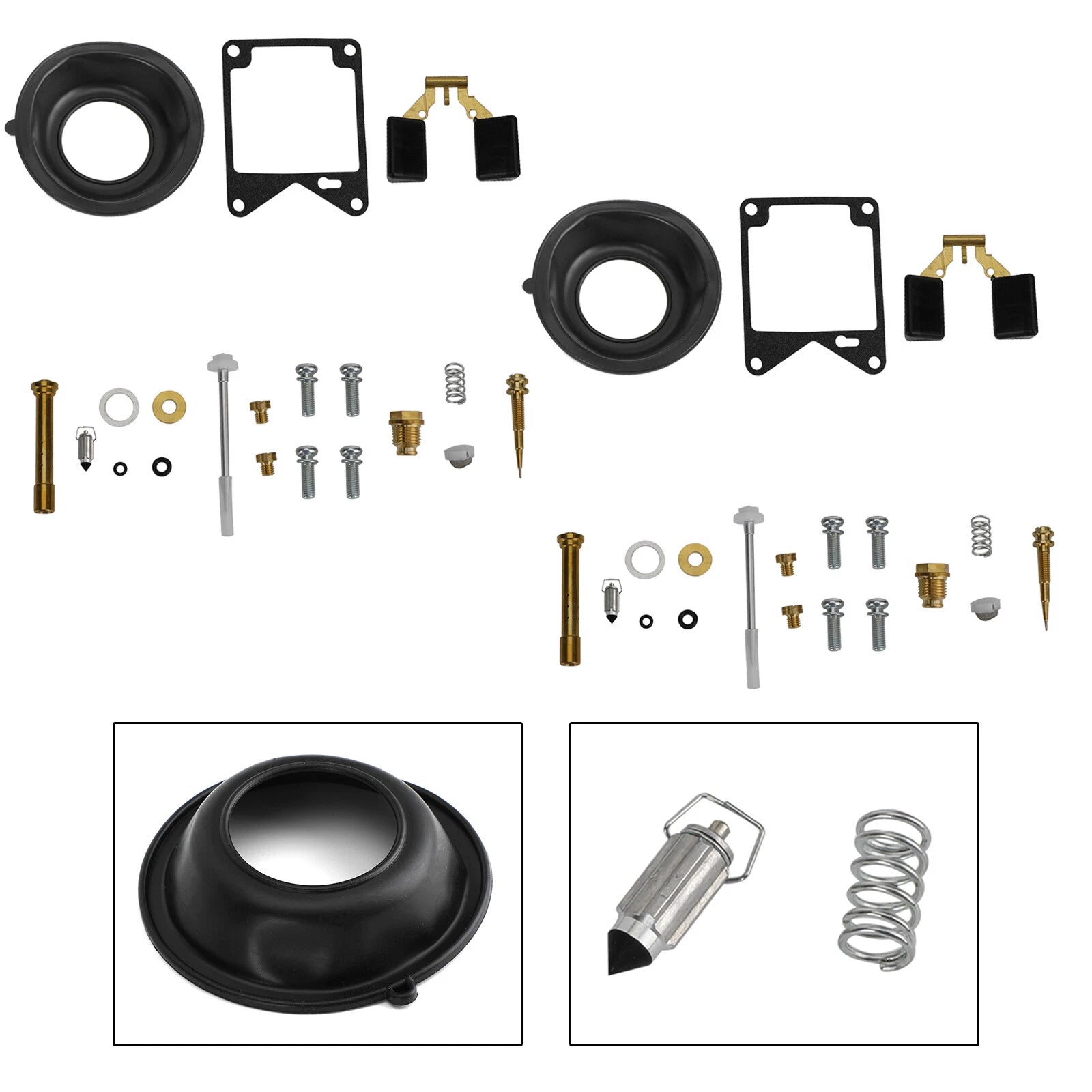 2X Carburetor Rebuild Repair Kit for Yamaha Virago 750 XV750 (1981–1983)