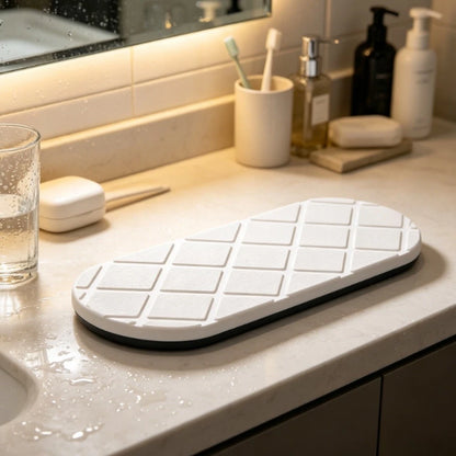 Diatom Mud Sink Mat for Fast Drying Bathroom Countertop Drain