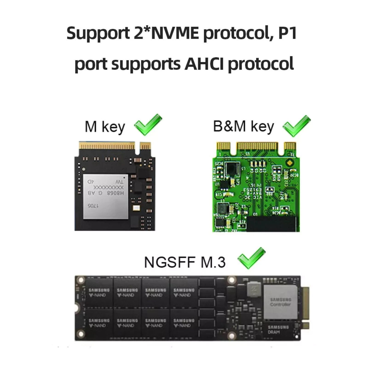 Dual-Bay M.2 NVME SSD Clone Enclosure for Windows (Gen2X2 20Gbps)