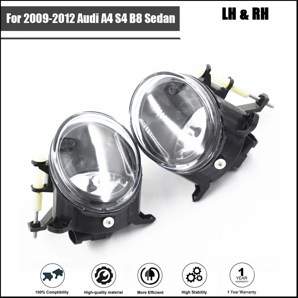 L+R Pair Fog Light Lamp for Audi A4 S4 B8 (2009–2012)