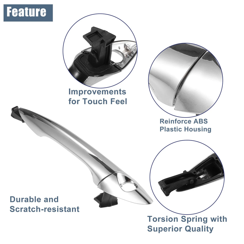 Front Left Exterior Door Handle Replacement for Hyundai Elantra (2011–2016)