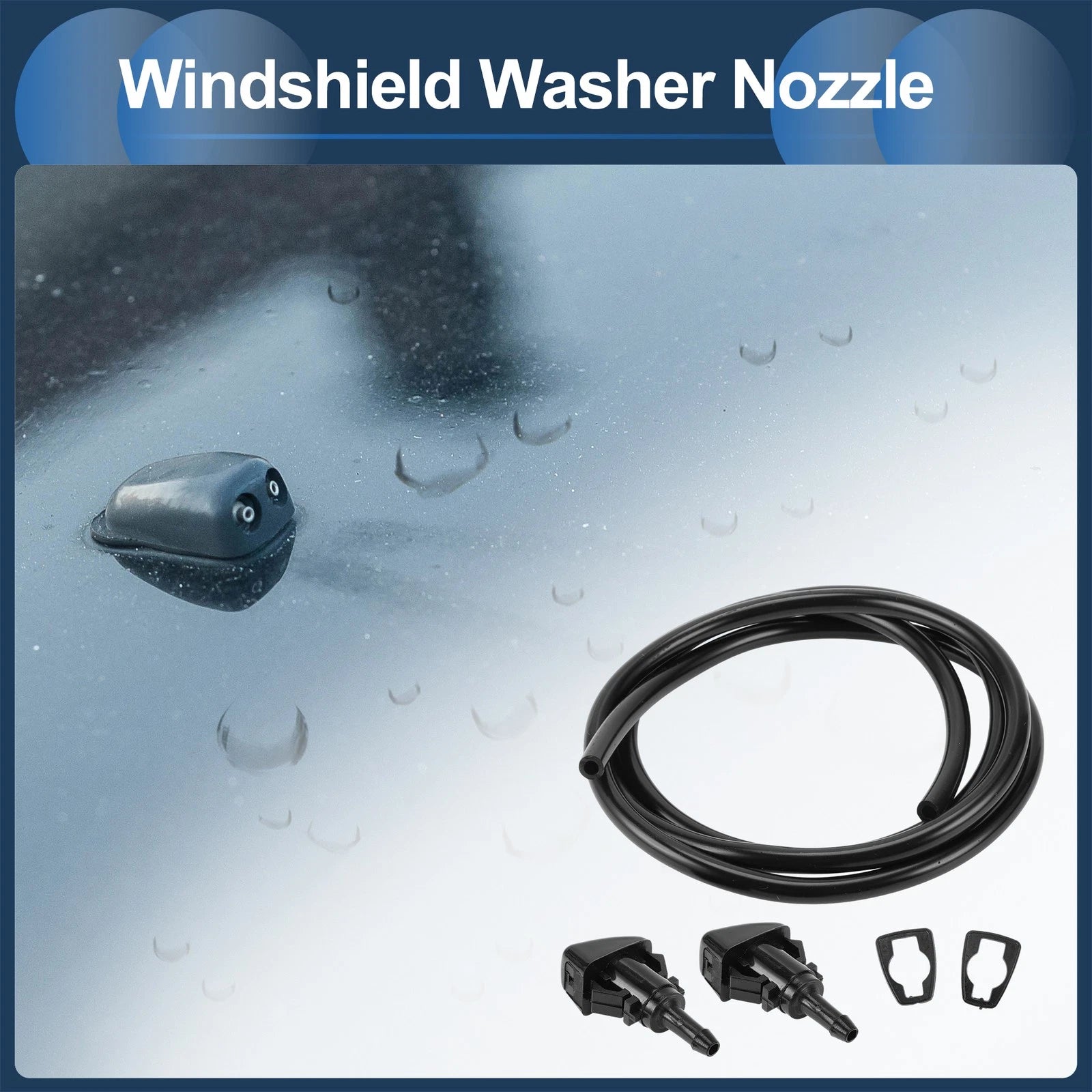 Windshield Washer Nozzle With Hose and Gasket for Subaru (2008–2018)