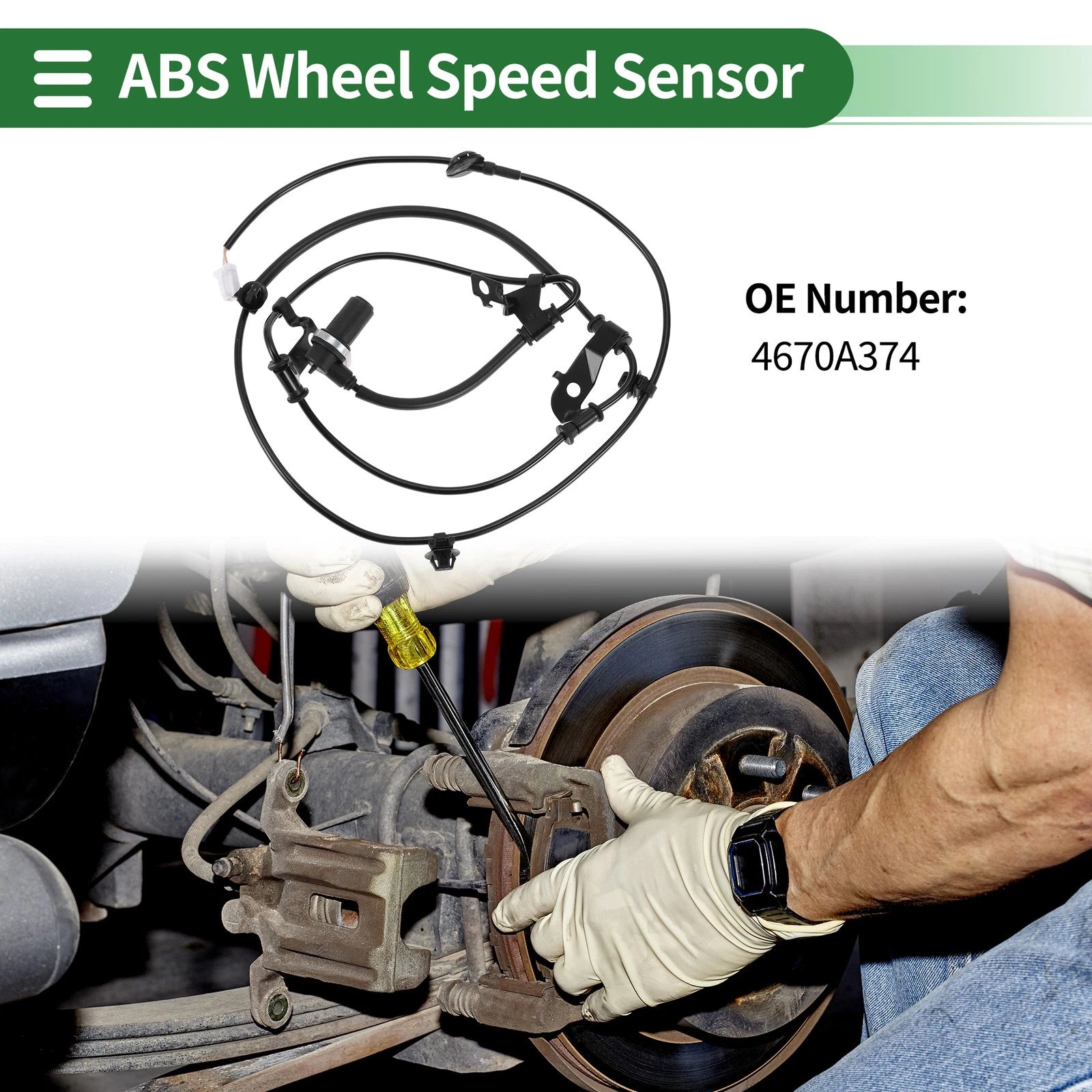 ABS Wheel Speed Sensor Replacement for Mitsubishi Galant Rear (2000–2013)